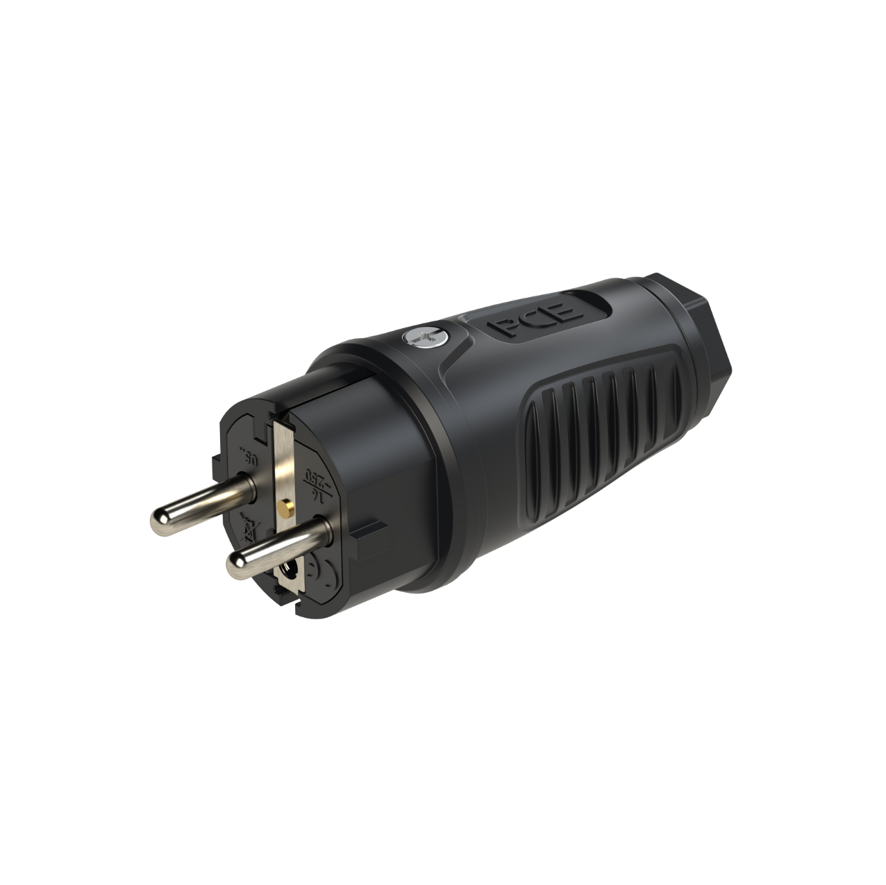 Zdjęcie: PCE Wtyczka gumowa 16A 250V IP54 czarna