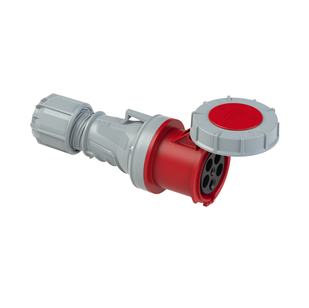 Zdjęcie: PCE Gniazdo przenośne 63A 5P 400V IP66/67 czerwone