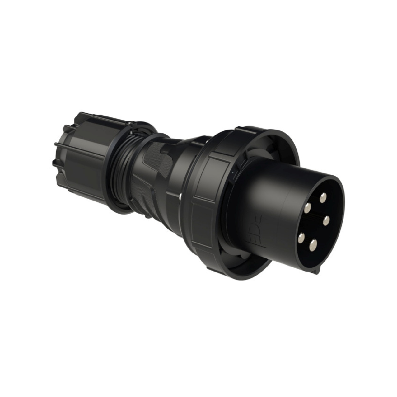 Zdjęcie: PCE Wtyk przenośny 125A 5p IP67 Power Twist czarny